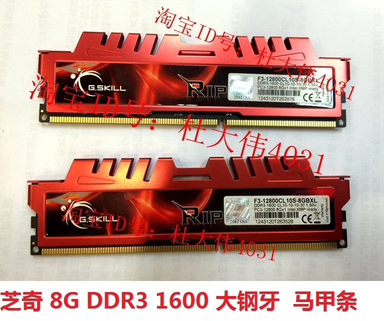 Zhiqi 8G ddr3 1600 single F3-12800CL10S-8GBXL desktop memory fully compatible