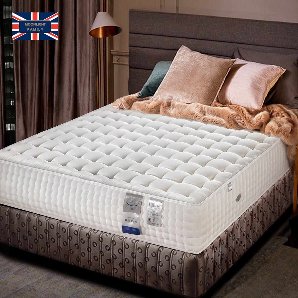moonlightfFamily European-style latex spring mattress Thickened Mat Dreams handmade goons wool silk-Taobao