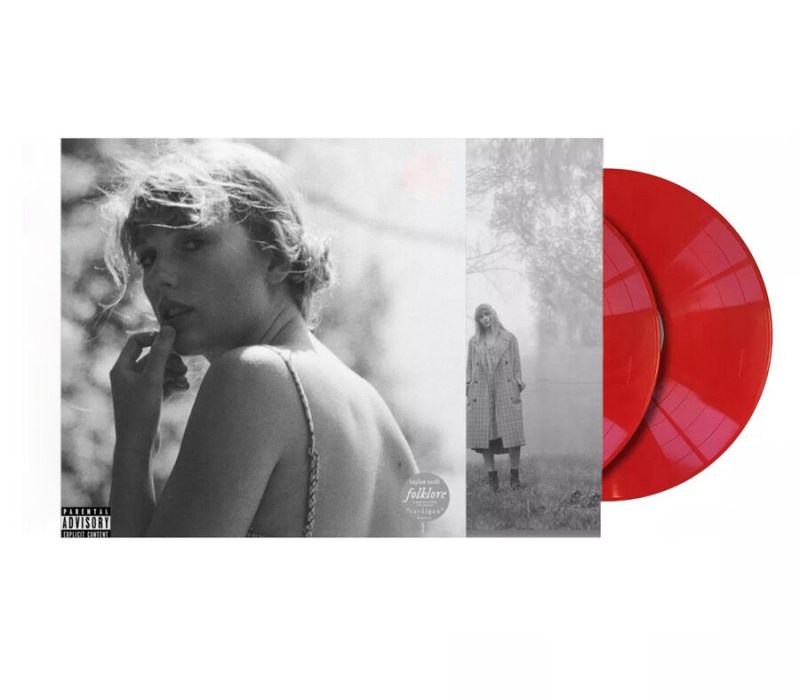 American Version Imported Taylor Swift Album Taylor's Folklore Deluxe Limited Edition Red Vinyl 2Lp Vinyl Record American Version Imported Taylor Swift Album Taylor's Folklore Deluxe Limited Edition Red Vinyl 2Lp Vinyl Record