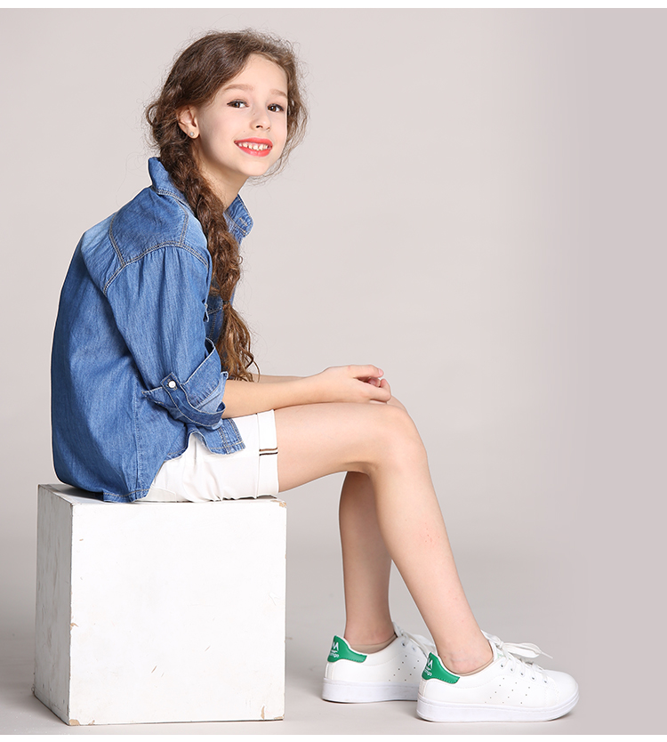 Chemise fille à manche longue en toile - Ref 2084871 Image 12