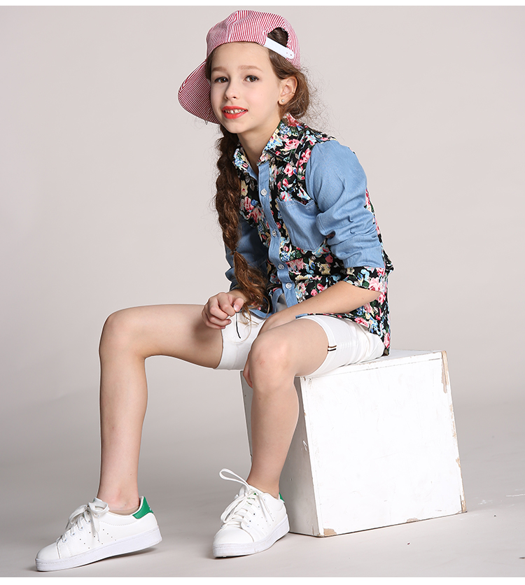Chemise fille à manche longue en toile - Ref 2084871 Image 30