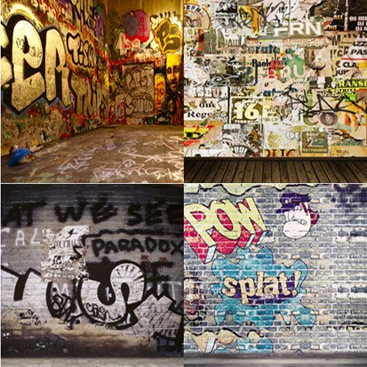 New photo gallery emulation brick wall retro background cloth Taobao clothing online store photo personality graffiti net red shaking voice anchor