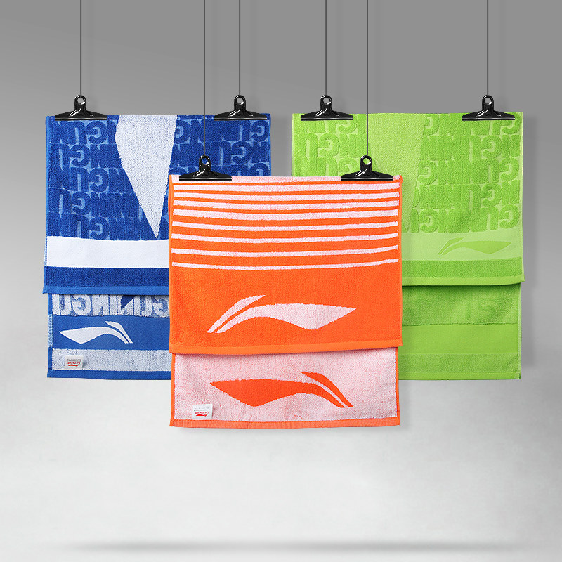 Li Ning sports towel badminton net basketball running gym wipe sweat towel training sweat-absorbing cotton soft bath towel