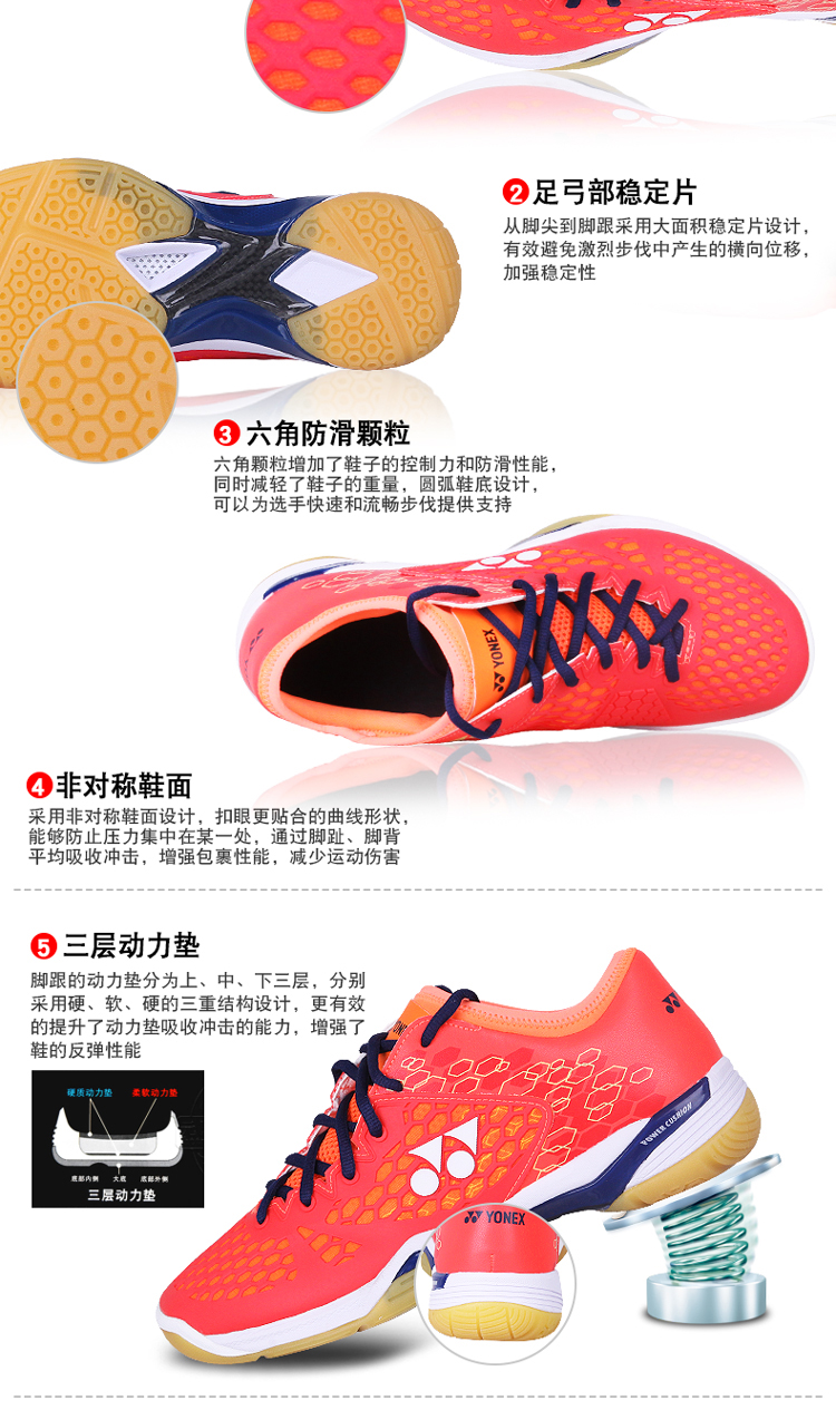 YONEX Giày cầu lông Yonex Giày nam giày nữ chính hãng Li Zongwei SHB-03ZEX / ZMEX / ZLEX - Giày cầu lông jordan xám trắng