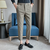 Коричневые укороченные брюки