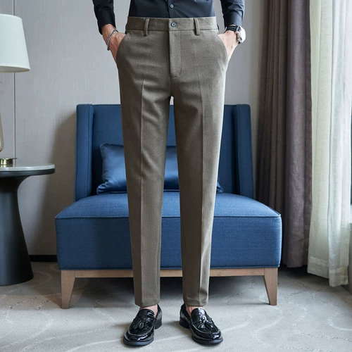 Мужские осенние шерстяные штаны, пиджак классического кроя