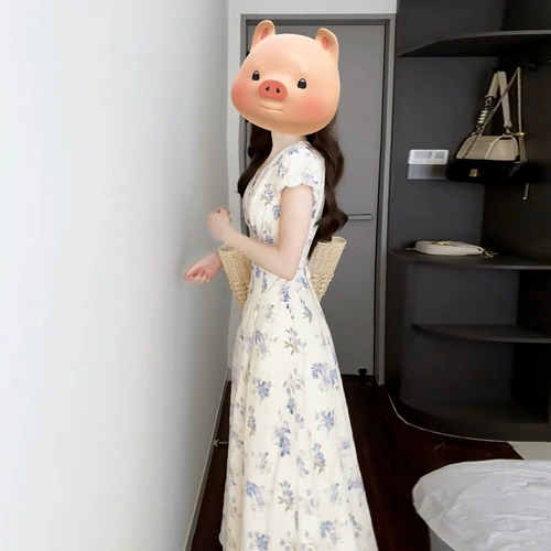 Белая летняя длинная юбка, французский стиль, цветочный принт, подходит для подростков