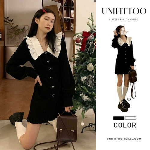 Весеннее платье, мини-юбка, юбка, французский стиль, изысканный стиль, подходит для подростков