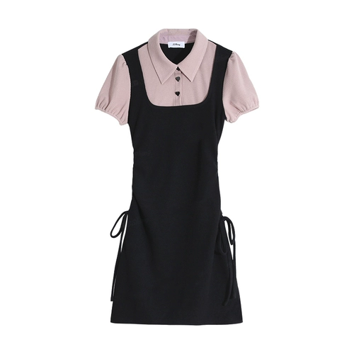 Летний дизайнерский приталенный корсет, мини-юбка, комплект, подходит для подростков, тренд сезона, с акцентом на бедрах