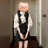 Черный весенний лонгслив, комплект, подходит для подростков, городской стиль