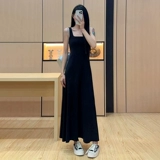 Майка, платье, подтяжки, летняя длинная юбка, французский стиль