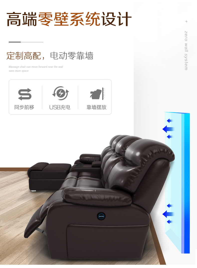 Thủ chức năng điện sofa da bò sofa da căn hộ nhỏ tối giản phòng khách nang không gian kết hợp hiện đại - Ghế sô pha ghế sopha giường