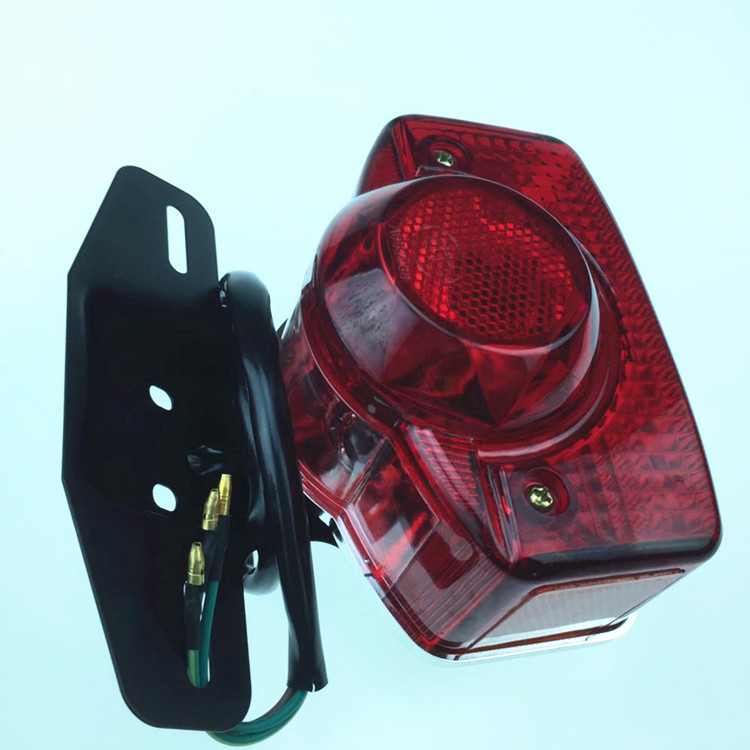 Phụ kiện sửa đổi xe máy 12V Jialing 70 phía sau cụm đèn hậu lắp ráp đèn hậu Retro 48Q - Đèn xe máy bi cầu xe máy