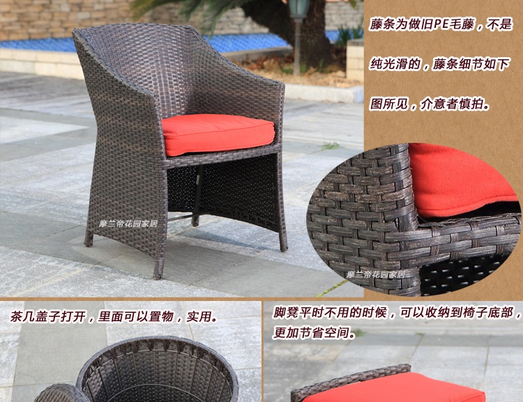 Bàn ghế ngoài trời bàn ghế sân vườn Ghế mía sân vườn Bộ năm mảnh Ban công giải trí kết hợp sofa ba mảnh bàn ghế mini ban công