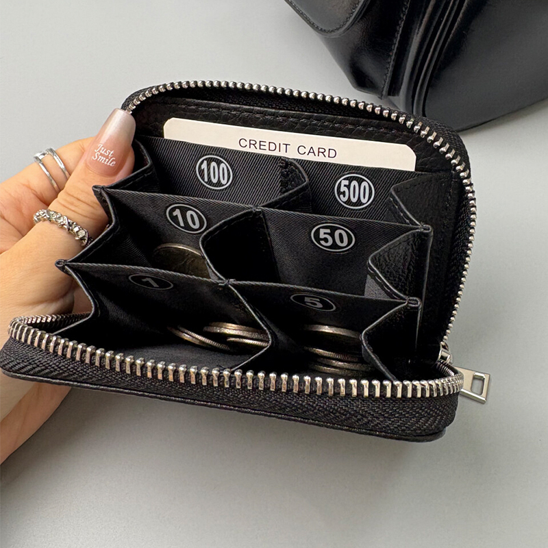 Japanese Coin Purse Genuine Leather Wallet with Compartments, Silk-Printed Numbers, Travel Coin Pouch, Card Holder, Japanese Coin Storage Japanese Coin Purse Genuine Leather Wallet with Compartments, Silk-Printed Numbers, Travel Coin Pouch, Card Holder, Japanese Coin Storage