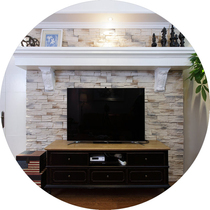 White cultural stone TV background wall Cultural brick Villa exterior wall brick Nordic antique brick Running water stone antique brick