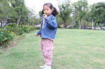 Ranma fabric Z009 childrens denim jacket jacket kraft paper pattern is not a dress is kraft paper