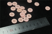 D Nude Pink Shirt Dress Crystal Clear with Baby Buttons Buttons Buttons Children Buttons Children Buttons