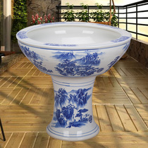  Jingdezhen ceramic goldfish bowl Vertical floor-to-ceiling large fish basin Turtle tank Shallow water tank flower pot Buy one get 6 free