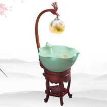 Jingdezhen ceramic goldfish tank filter oxygenated circulating water Koi basin large lucky living room decoration