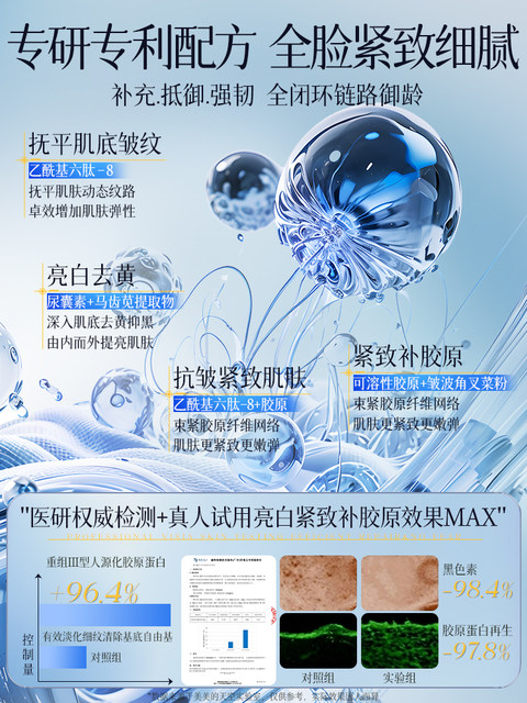 Collagen infused facial mask, anti-wrinkle, firming, anti-aging, diluting ເສັ້ນລະອຽດ, ກໍາຈັດອາກາດສີເຫຼືອງ, hydrating ແລະ moisturizing, ຜະລິດຕະພັນທີ່ແທ້ຈິງຢ່າງເປັນທາງການ