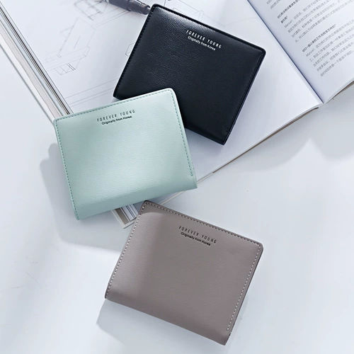 Маленький ультратонкий короткий бумажник, японская оригинальная сумка через плечо, кошелек с молнией, в корейском стиле