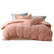 Mercury Home Textiles Thickened Warm Velvet Four-piece Set Milk Velvet Antistatic Set Autumn and Winter Warm Sheets and Quilt Covers 24 New Products