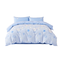 Mercury Home Textiles Childrens Class A Cotton Four-piece Set Pure Cotton Antibacterial Student Cartoon Three-piece Dormitory Fitted Sheets