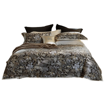 Mercury Home Textiles 120-count double-strand long-staple cotton light luxury four-piece printed set quilt cover high-end bedding 24 new products