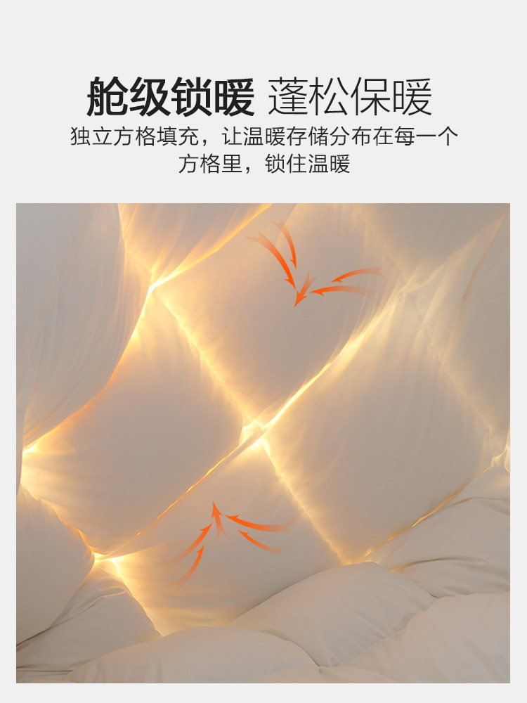 Mercury Home Textiles Quilt 95% White Goose down Quilt Class a Winter Quilt Warm Antibacterial Single/Double down Quilt Core New Year Gift