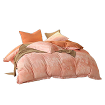 Mercury Home Textiles brushed four-piece Aibao cotton set autumn and winter mugwort warm and antibacterial household printed quilt cover sheets