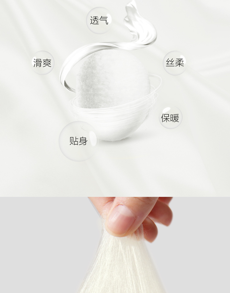 水星家纺 二合一蚕丝子母被 2.2*2.4m双人被 净重9斤 图6