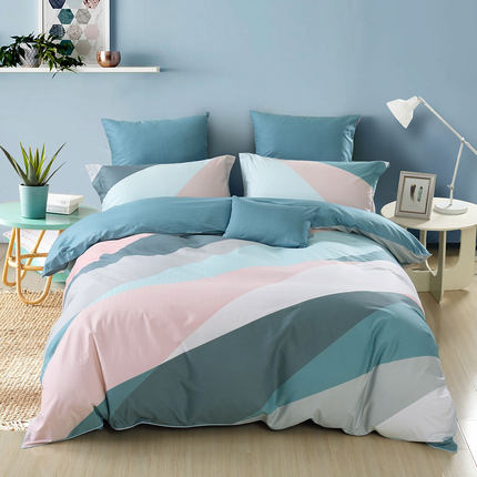 水星家纺四件套全棉简约床上四件套双人1.8威尼斯特2018新品