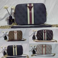 Women bag2025 new European and American fashion printed crossbody single shoulder double pocket women's bag with dust bag