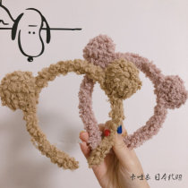 Japan JULIPET plush cute bear hair hoop selling cute small ball hair band wash face makeup head hoop