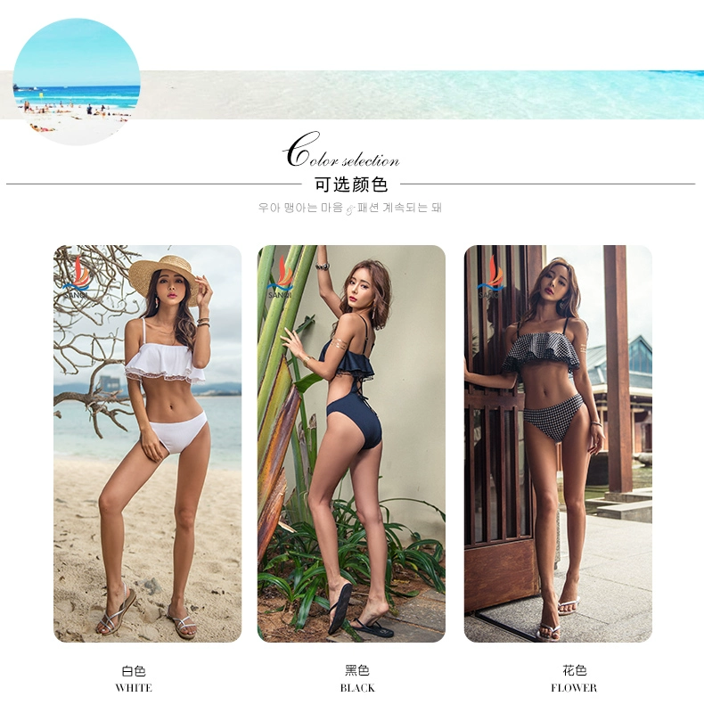 Áo tắm ba mảnh nữ bikini gợi cảm ba điểm mùa xuân nhỏ áo tắm tươi 19003 - Bikinis