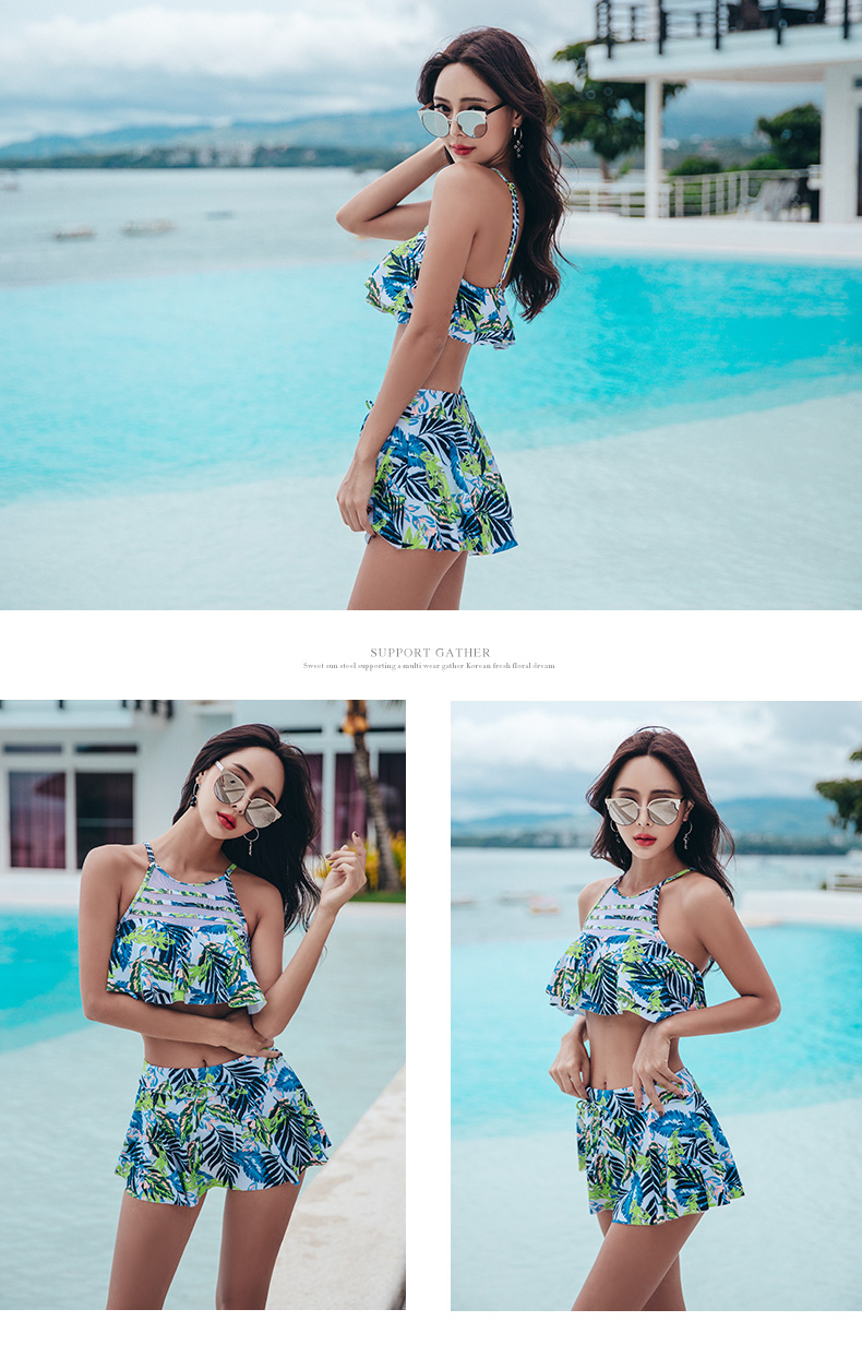 Đồ bơi nữ mới của Sanqi 2018 Váy bikini kiểu dáng gợi cảm, ngực nhỏ dễ thương khoe áo tắm spa lớn - Bikinis bộ bơi dài tay nữ