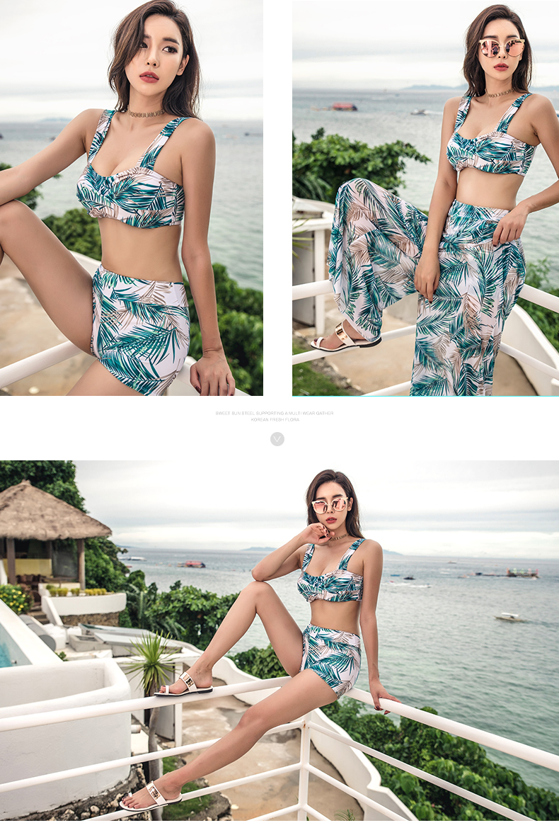 Bộ đồ bơi ba mảnh nữ bikini ba mảnh ngực nhỏ Hàn Quốc thu thập hỗ trợ thép gợi cảm là bộ đồ bơi mỏng nước hoa spa nhỏ - Bikinis đồ bơi đi biển