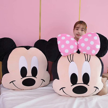 Cute cartoon Mickey Minnie bedside cushion large backrest removable and washable bedroom bed pillow sofa
