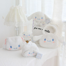 Cute cartoon little white dog plush shoulder bag shoulder bag women mini bag pocket pocket girl heart