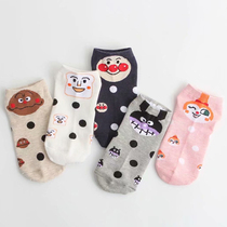 6 pairs of cute cartoon bread Superman socks womens short socks boat Socks spring and summer cotton socks invisible socks