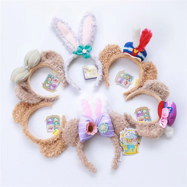 Cute cartoon headband headband hair card plush headdress female all-match going out