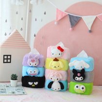 Japanese cute cartoon plush tissue set car tissue box bedroom car tissue pumping car with ins style