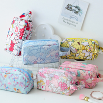 Cute cartoon travel cosmetic bag small portable large capacity storage bag girl heart wash bag
