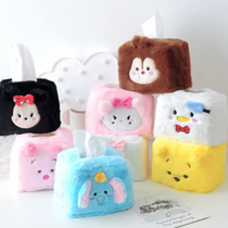 Creative cute cartoon squirrel Mary Cat plush tissue box toilet car tissue box