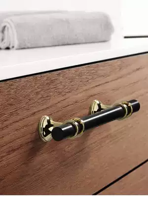 Golden handle wardrobe light luxury modern simple high-end overall cabinet door handle drawer single hole Nordic?With car black