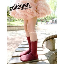 The new French Collegien childrens baby lettue leafy curl short socks cute super cute
