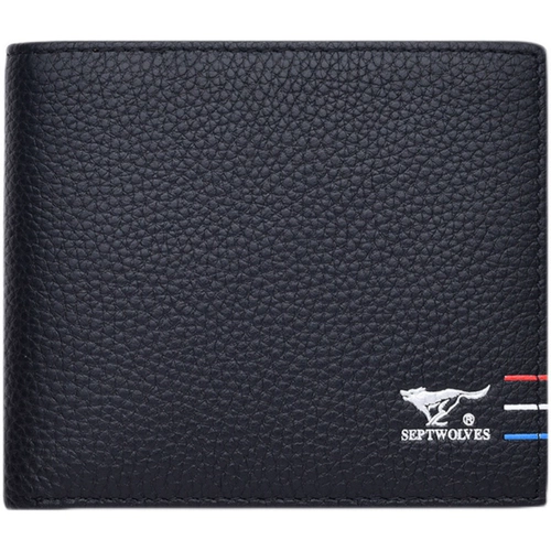 Septwolves, бумажник, короткий кожаный кошелек, из натуральной кожи