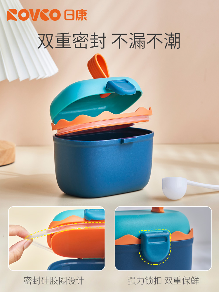 Nikon Baby Boy Milk Powder Kit Baby Portable Sealed Powdered Milk Grid Stratix Large Capacity Storage Tank Out of Packaging Box