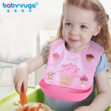 Детский мягкий трехмерный водонепроницаемый съемный большой нагрудник для еды для раннего возраста